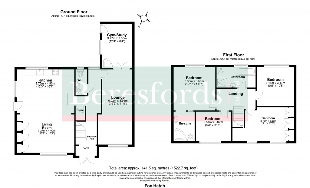 Floorplans For Fox Hatch, Kelvedon Hatch, Brentwood, Essex, CM15