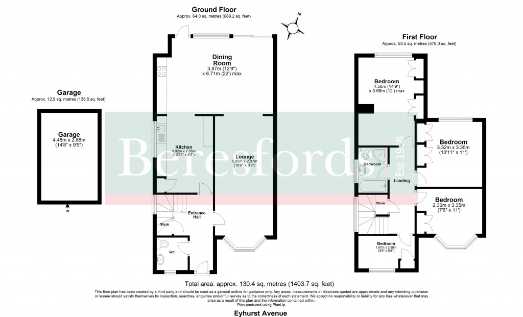 Floorplans For Eyhurst Avenue, Hornchurch, RM12