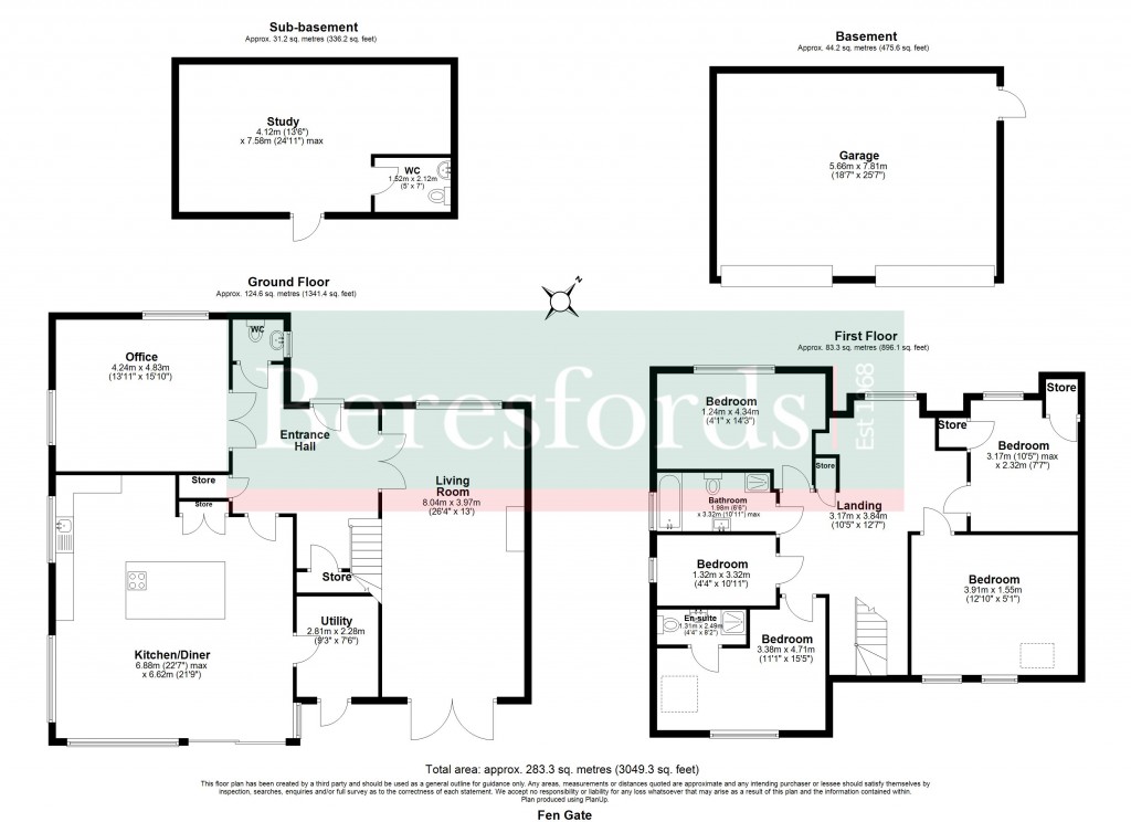 Floorplans For Fen Lane, Bulphan, Upminster, Essex, RM14