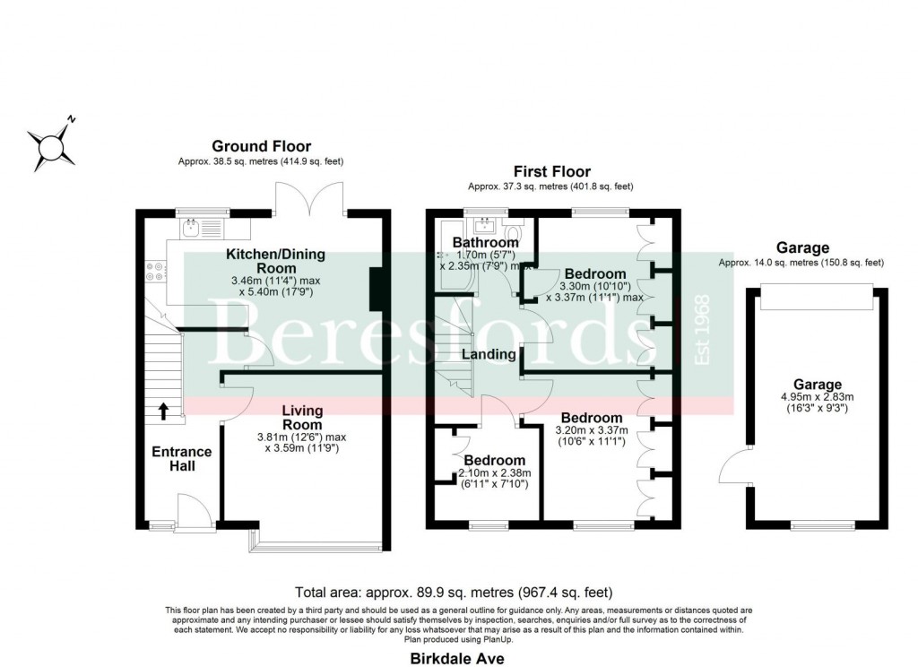 Floorplans For Birkdale Avenue, Romford, RM3