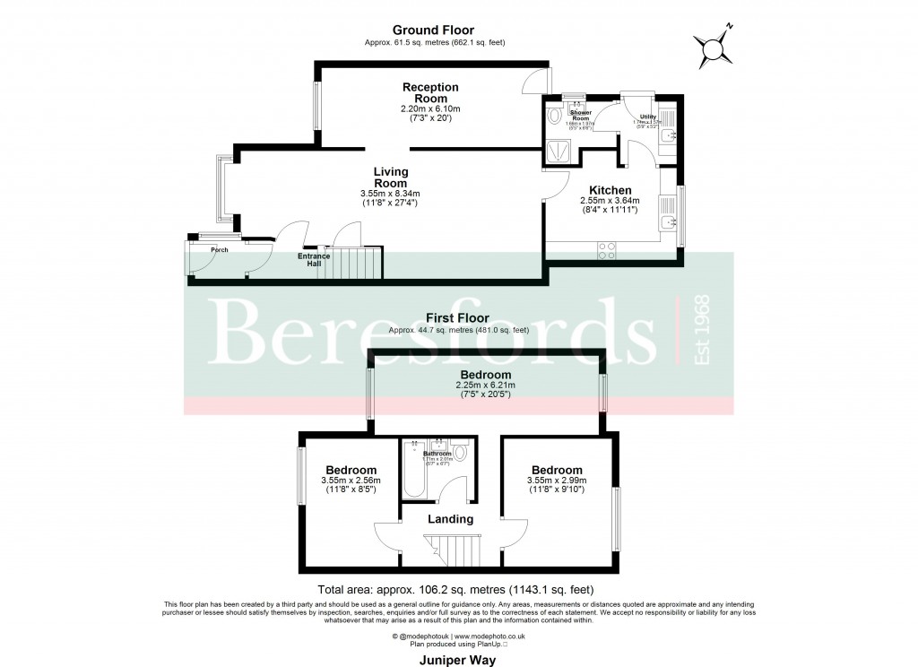 Floorplans For Juniper Way, Romford, Havering, RM3