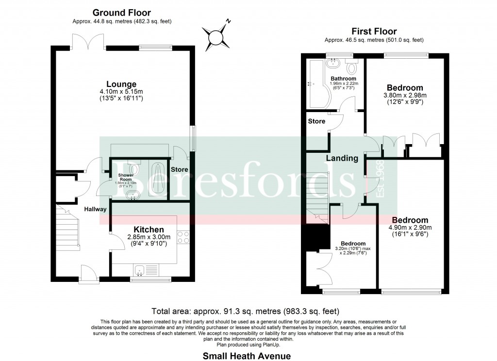 Floorplans For Small Heath Avenue, Romford, Essex, RM3