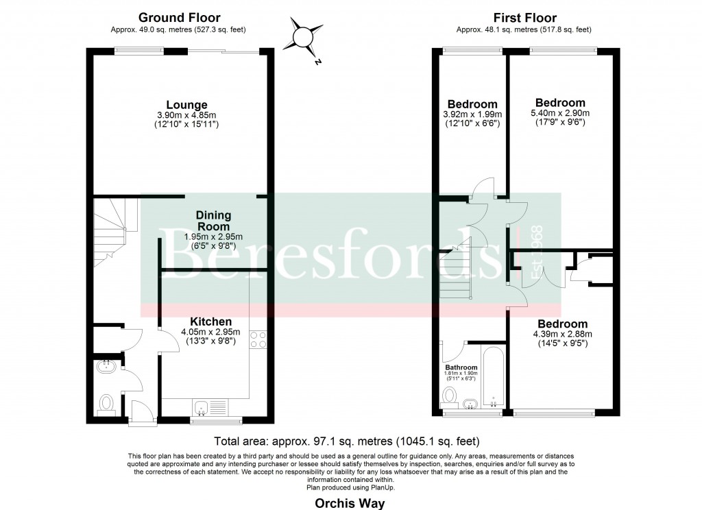 Floorplans For Orchis Way, Romford, RM3