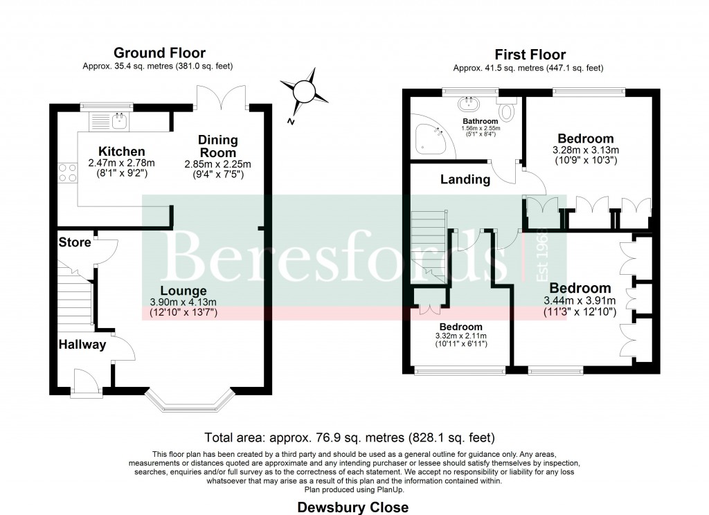 Floorplans For Dewsbury Close, Romford, RM3