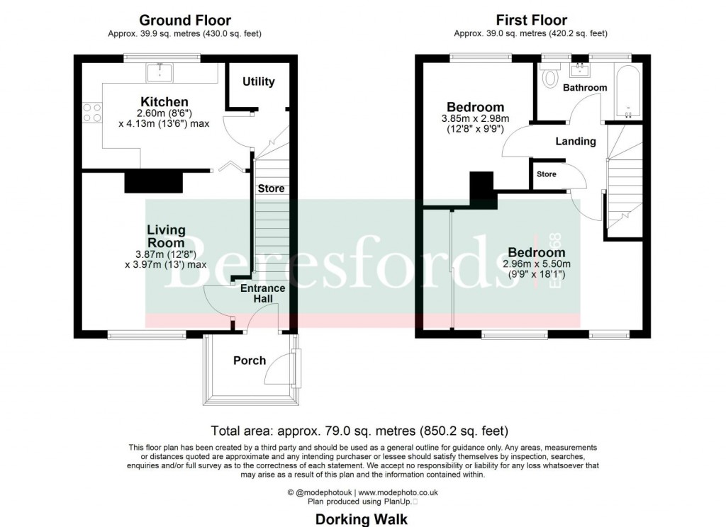 Floorplans For Dorking Walk, Romford, RM3