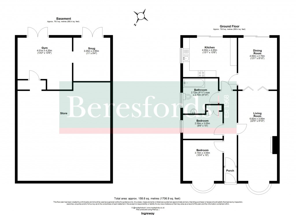Floorplans For Ingreway, Romford, RM3
