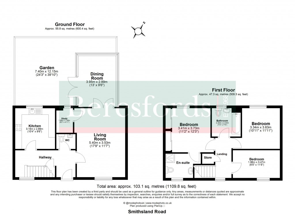 Floorplans For Smithsland Road, Harold Hill, RM3