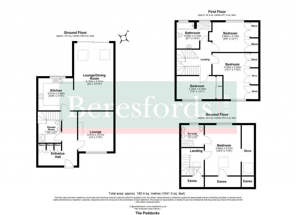 Floorplans For The Paddocks, Ingatestone, Essex, CM4