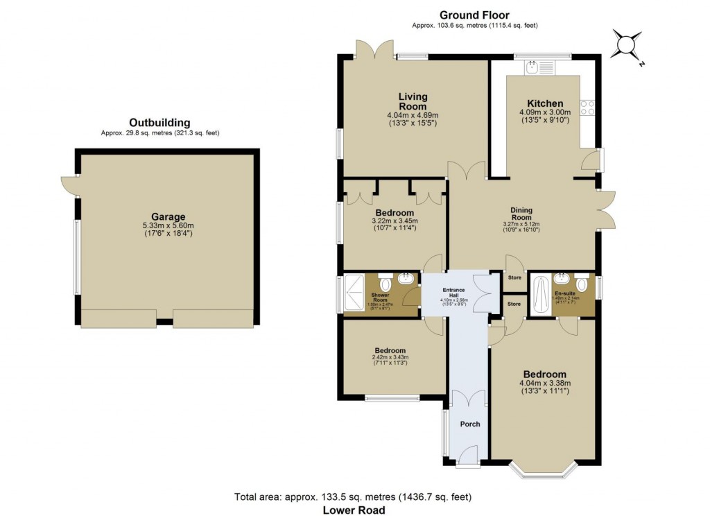 Floorplans For Lower Road, Mountnessing, Essex, CM15