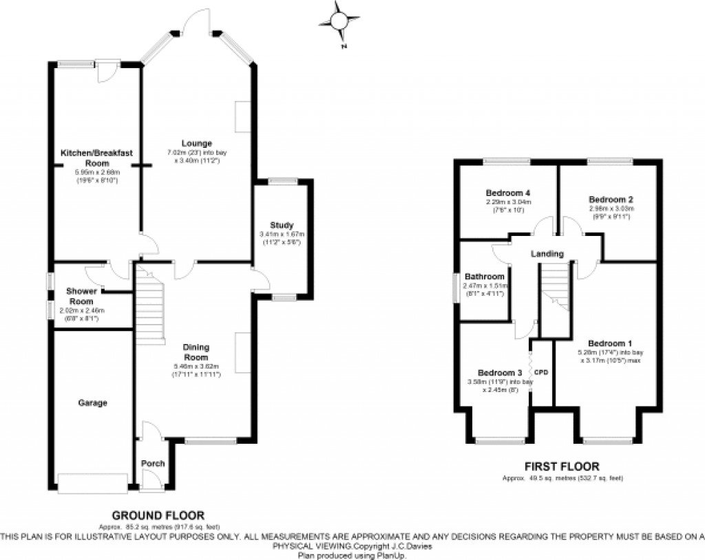 Floorplans For Mill Road, Stock, Ingatestone, Essex, CM4
