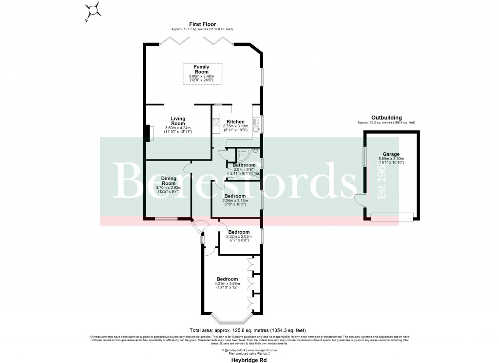 Floorplans For Heybridge Road, Ingatestone, Essex, CM4