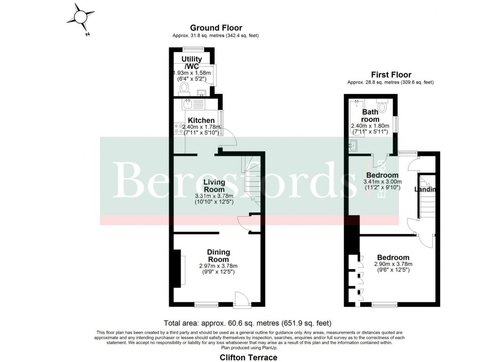 Floorplans For Clifton Terrace, Ingatestone, Essex, CM4