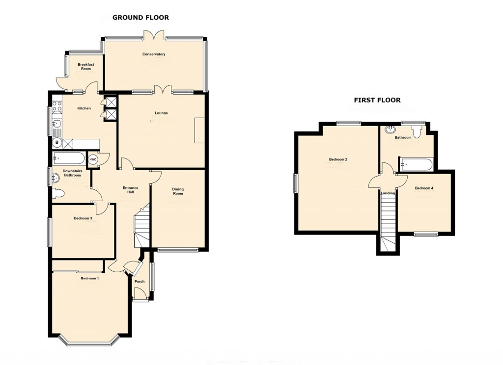Floorplans For Heybridge Road, Ingatestone, Essex, CM4