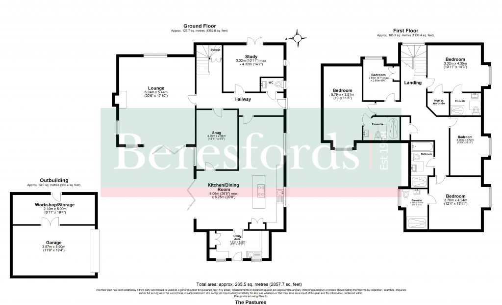 Floorplans For The Pastures, Writtle, Chelmsford, Essex, CM1