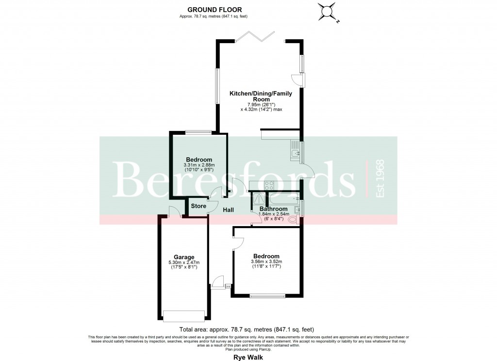 Floorplans For Rye Walk, Ingatestone, Essex, CM4