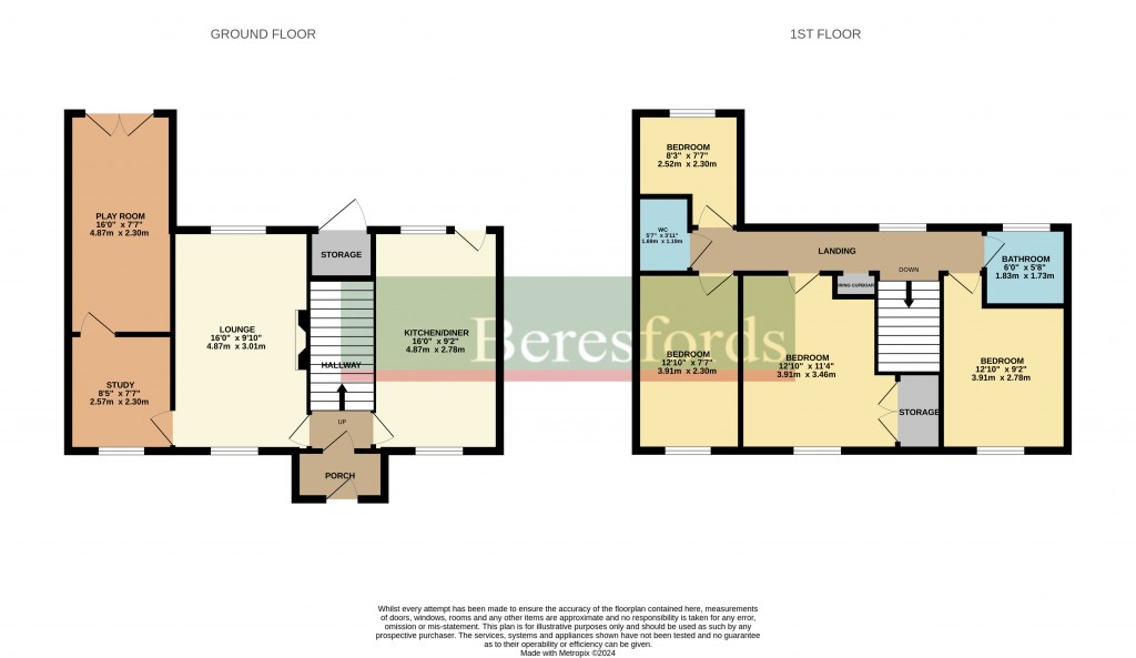 Floorplans For Cornwall Road, Pilgrims Hatch, Brentwood, Essex, CM15