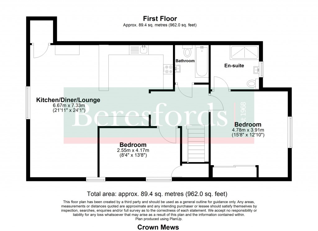 Floorplans For Crown Mews, Ingatestone, Essex, CM4