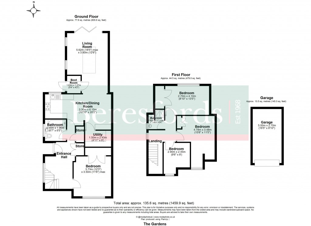 Floorplans For The Gardens, Doddinghurst, Brentwood, Essex, CM15