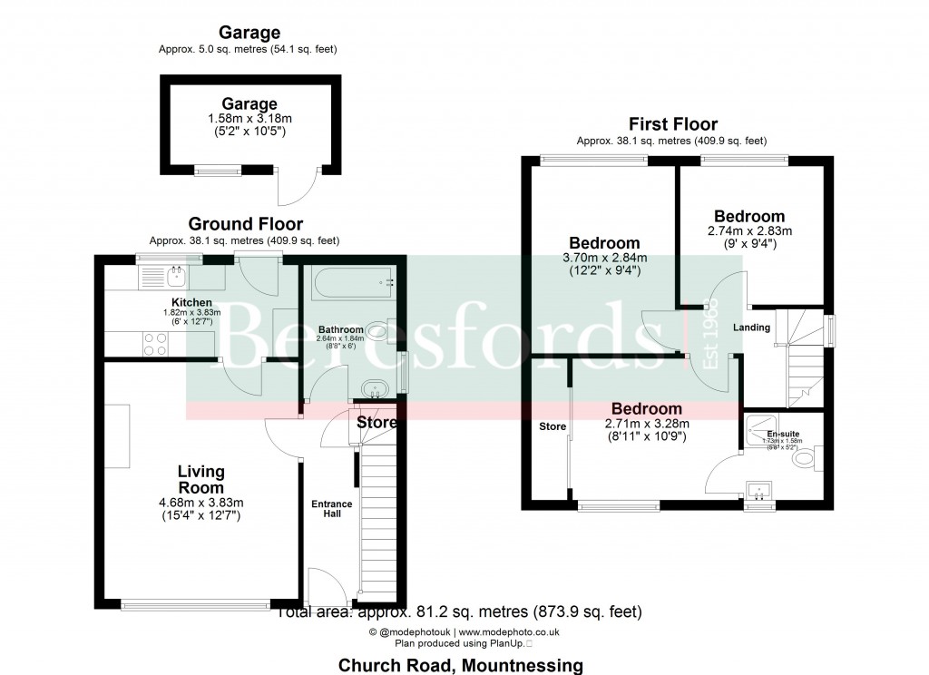 Floorplans For Church Road, Mountnessing, Brentwood, Essex, CM15