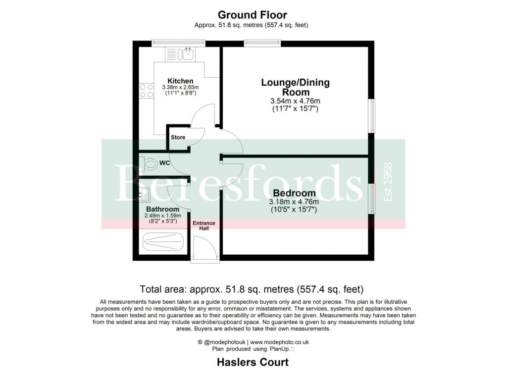 Floorplans For Haslers Court, Fryerning Lane, Ingatestone, Essex, CM4