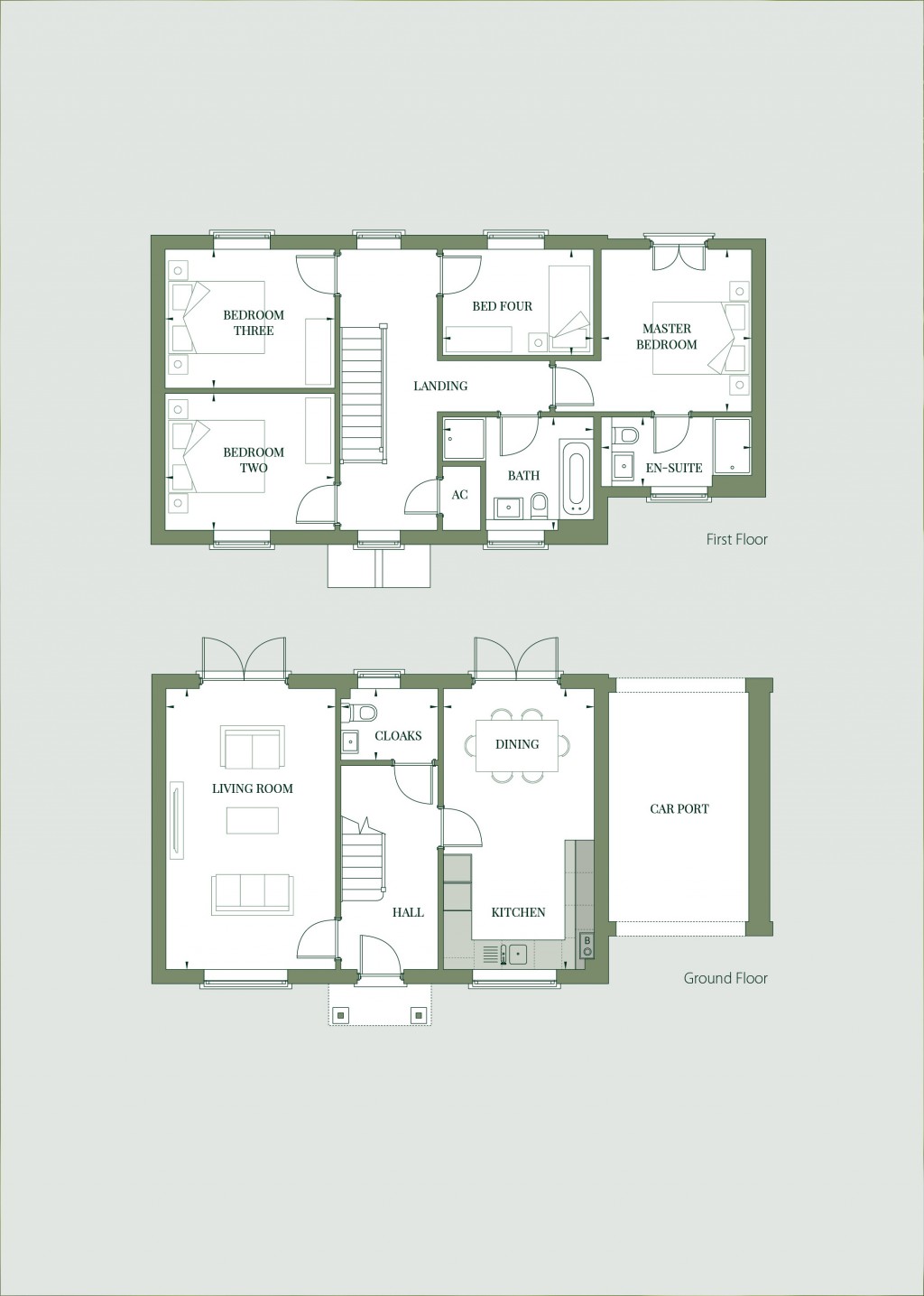 Floorplans For Scholars Close, Felsted, Dunmow, Essex, CM6