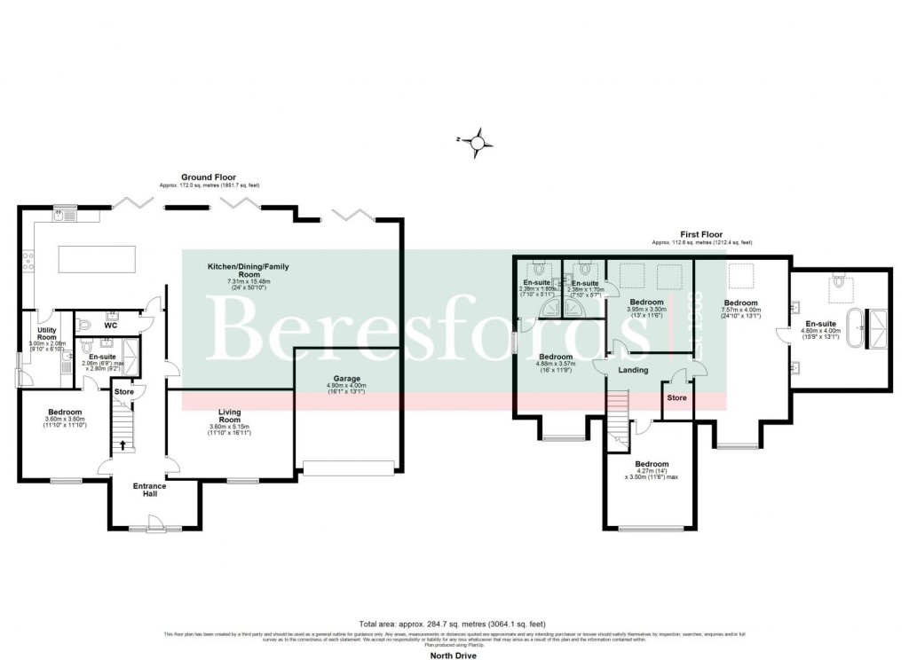 Floorplans For Totternhoe Place, North Drive, Hutton, Brentwood, CM13