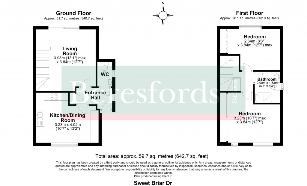 Floorplans For Sweet Briar Drive, Laindon, Basildon, Essex, SS15