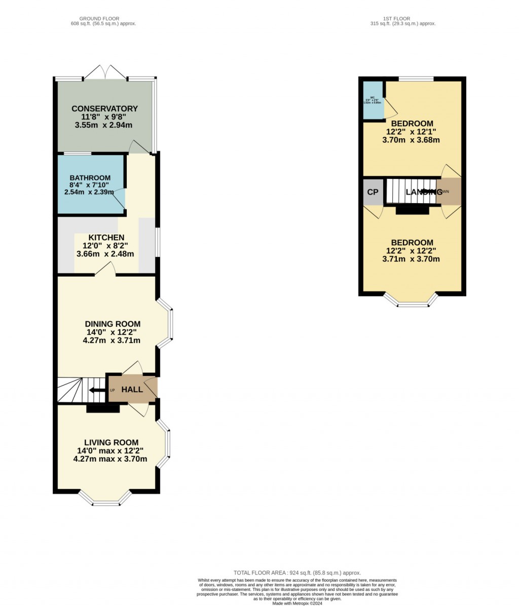 Floorplans For Crescent Road, Heybridge, Maldon, Essex, CM9