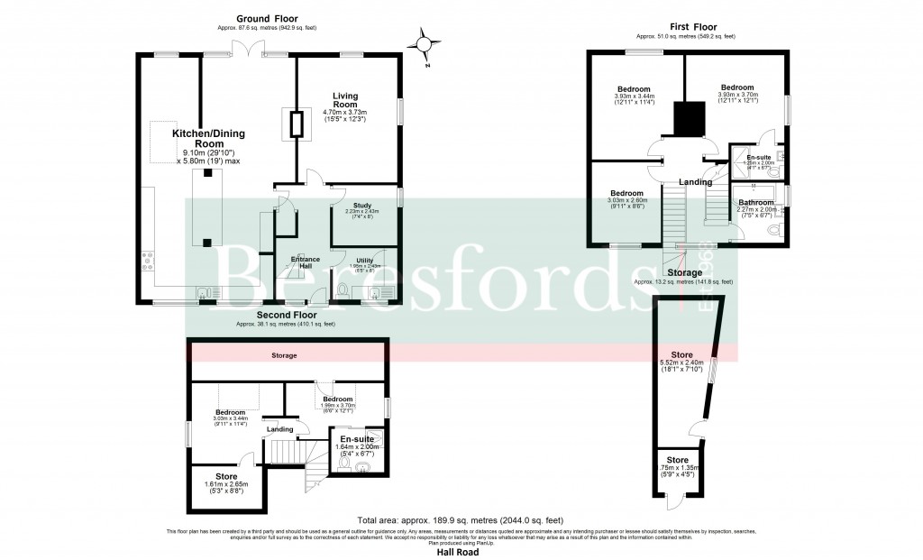 Floorplans For Hall Road, Tollesbury, Maldon, Essex, CM9