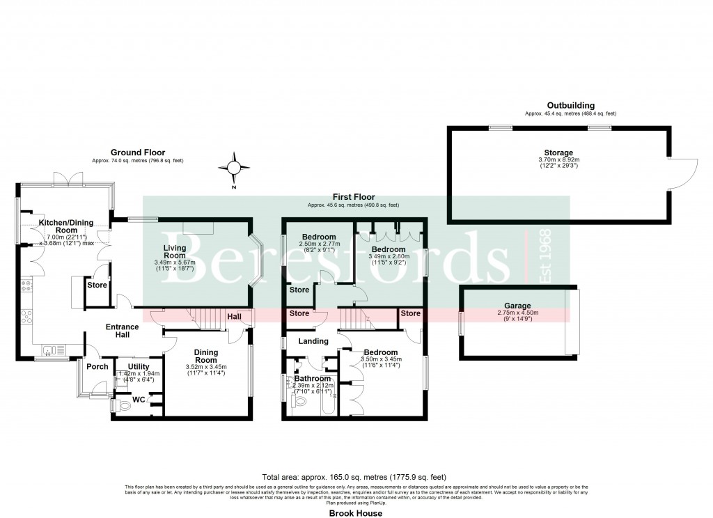 Floorplans For Witham Road, Tolleshunt Major, Maldon, Essex, CM9