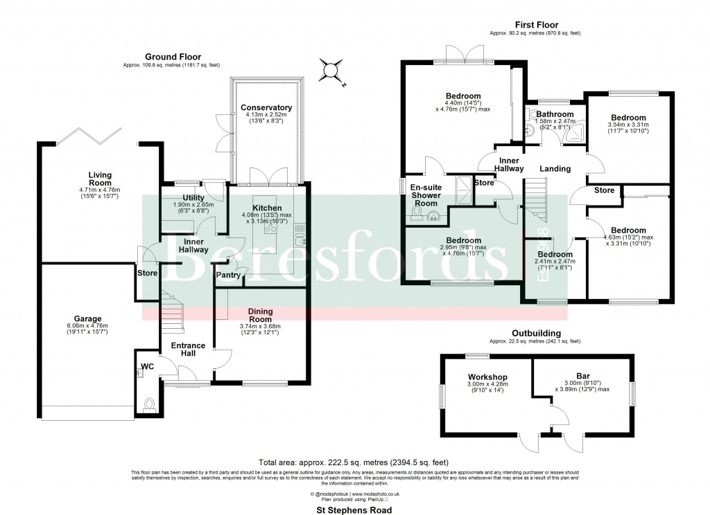 Floorplans For St. Stephens Road, Cold Norton, Chelmsford, Essex, CM3