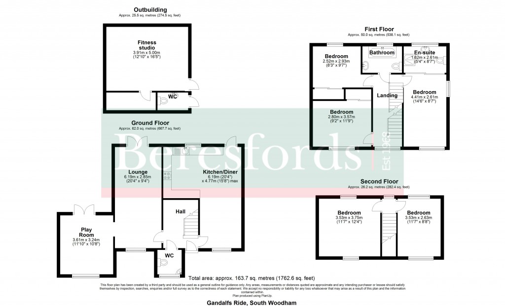 Floorplans For Gandalfs Ride, South Woodham Ferrers, Chelmsford, Essex, CM3