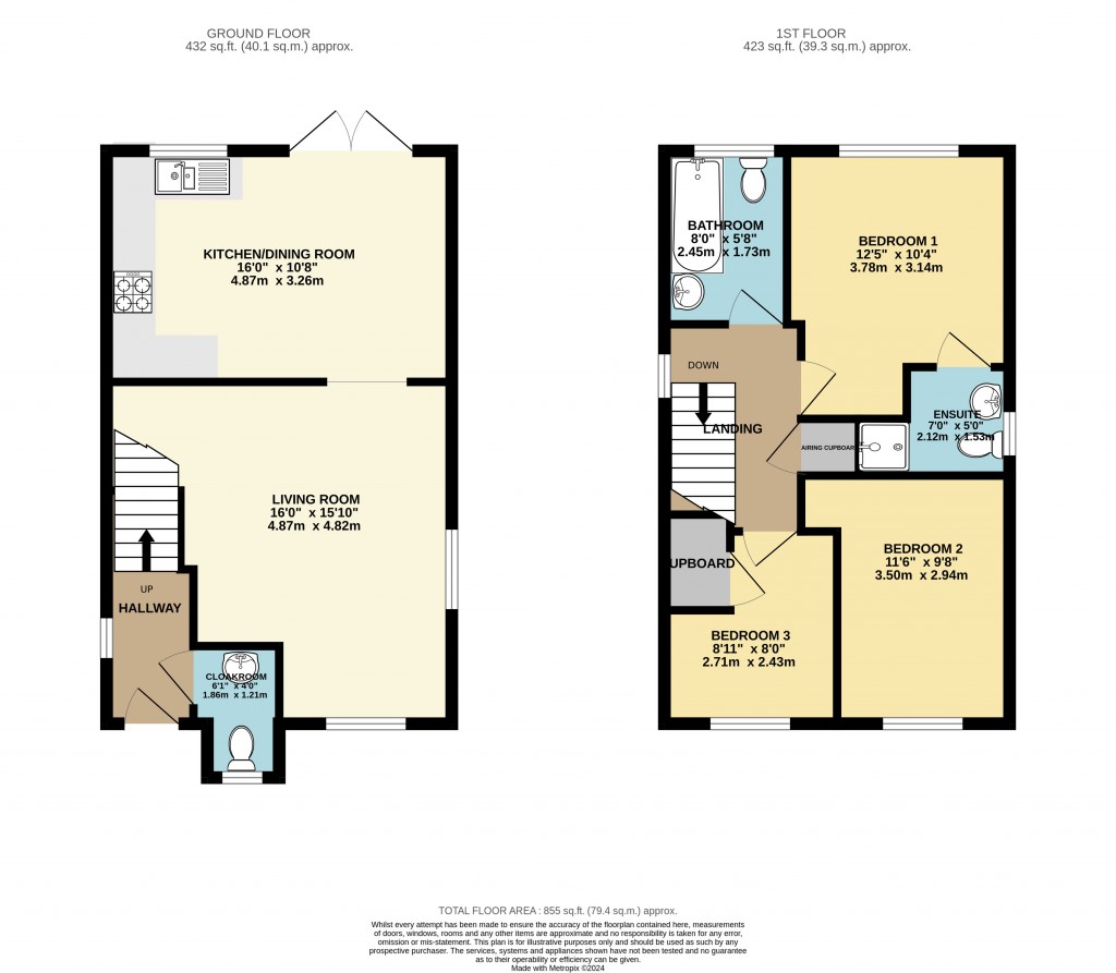 Floorplans For Medley Way, St. Lawrence, Southminster, Essex, CM0
