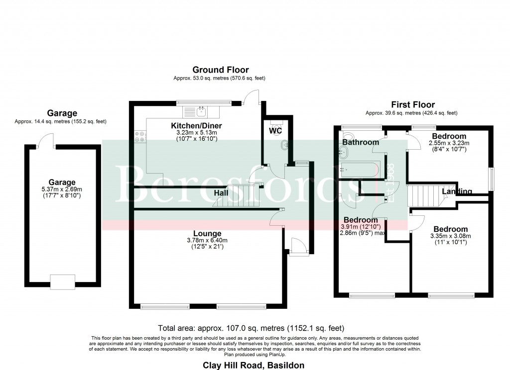 Floorplans For Clay Hill Road, Basildon, Essex, SS16