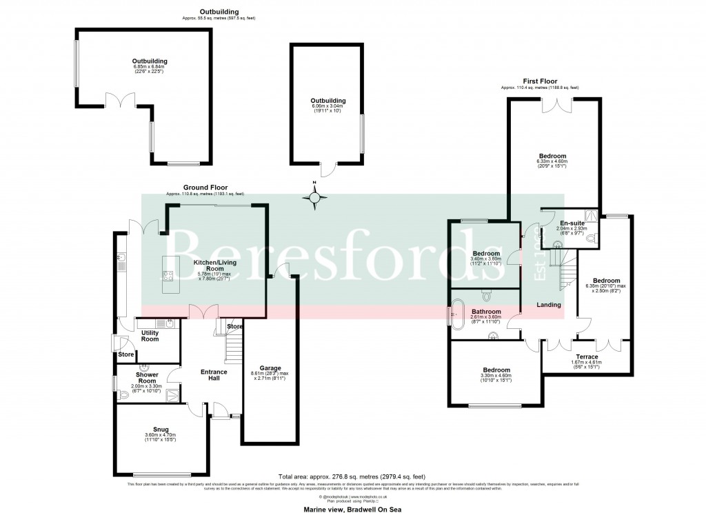 Floorplans For Waterside Road, Bradwell-on-Sea, Southminster, Essex, CM0