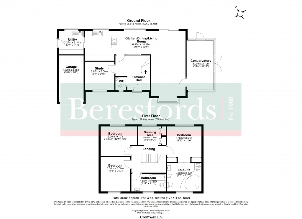 Floorplans For Cromwell Lane, Maldon, Essex, CM9