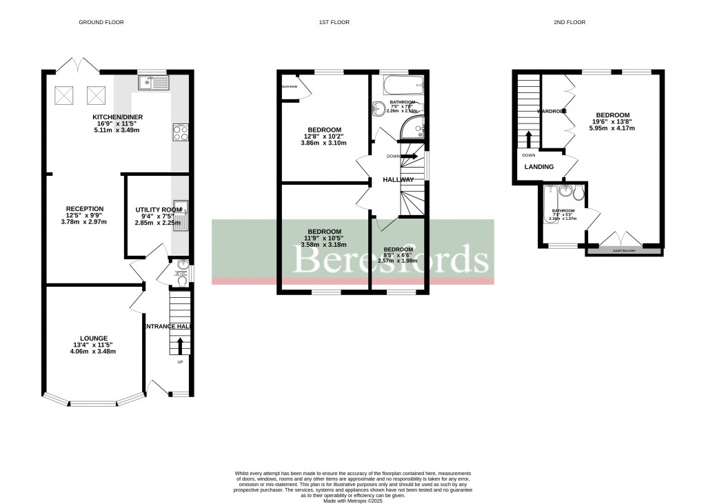 Floorplans For Writtle Road, Chelmsford, Essex, CM1