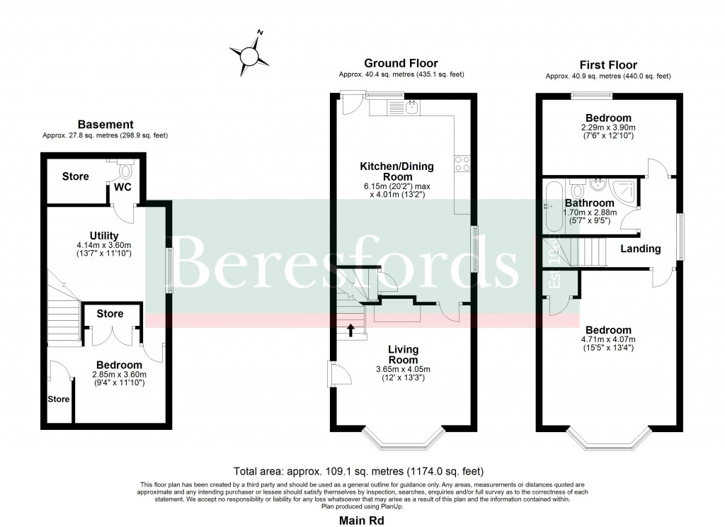 Floorplans For Main Road, Margaretting, Ingatestone, Essex, CM4