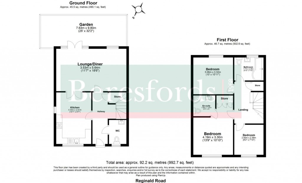 Floorplans For Reginald Road, Romford, RM3