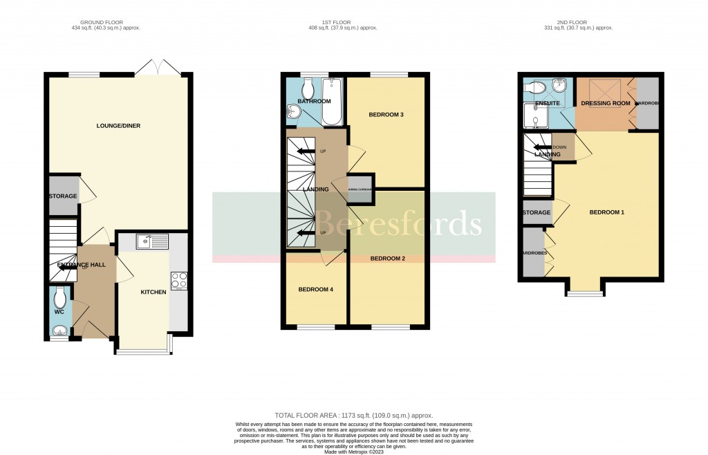 Floorplans For Bennet Canfield, Little Canfield, Dunmow, Essex, CM6
