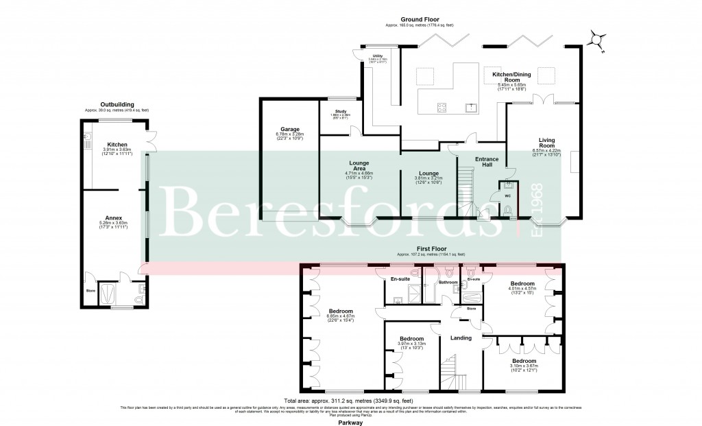 Floorplans For Parkway, Gidea Park Exhibition Estate, RM2