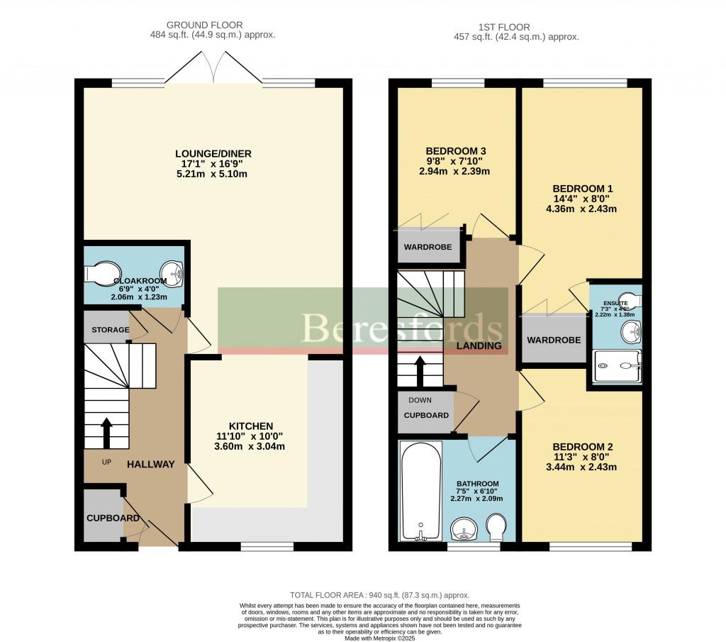Floorplans For Florence Close, Great Warley, Brentwood, Essex, CM13
