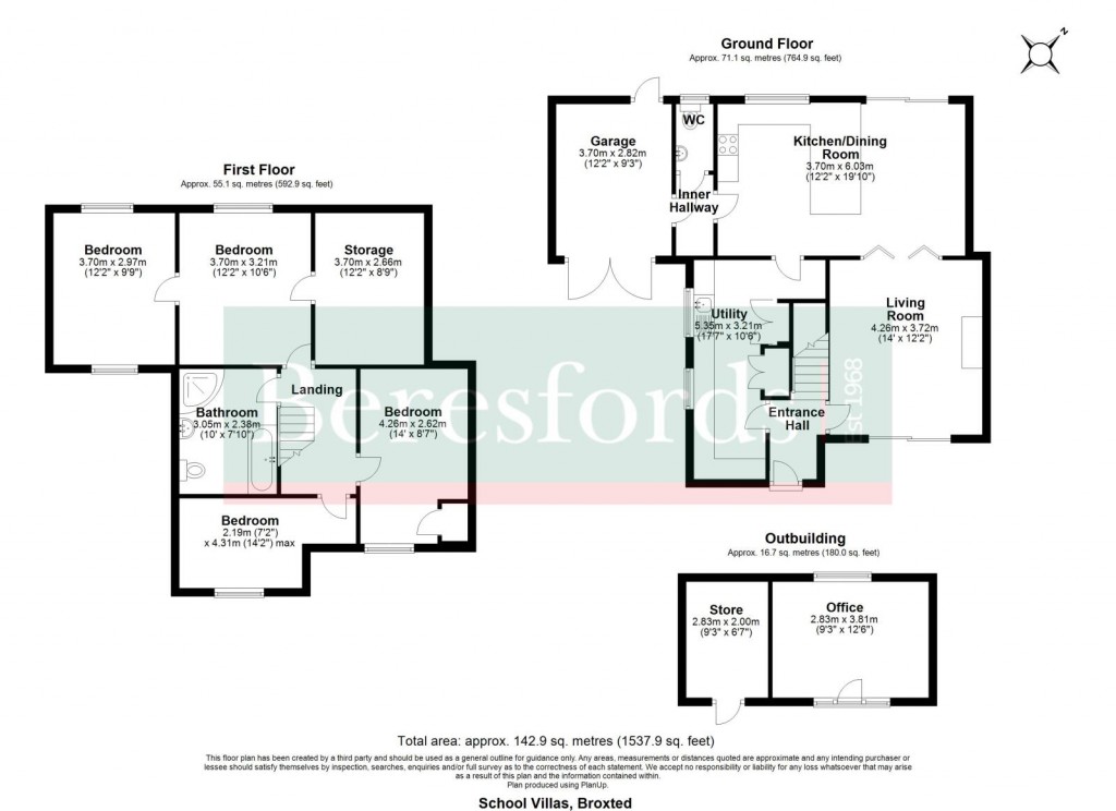 Floorplans For School Villas, Broxted, Dunmow, Essex, CM6