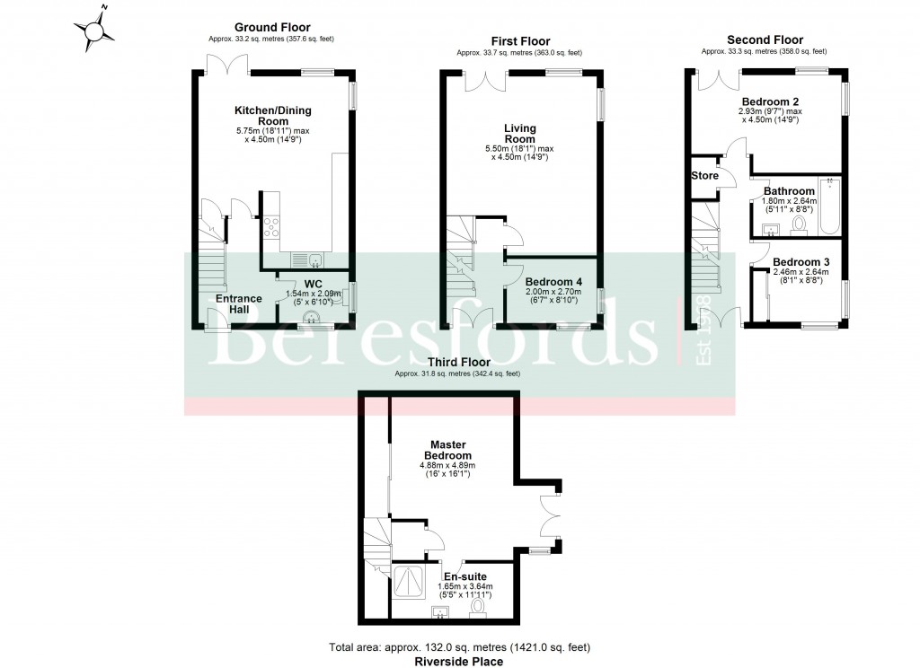 Floorplans For Riverside Place, Colchester, Essex, CO1