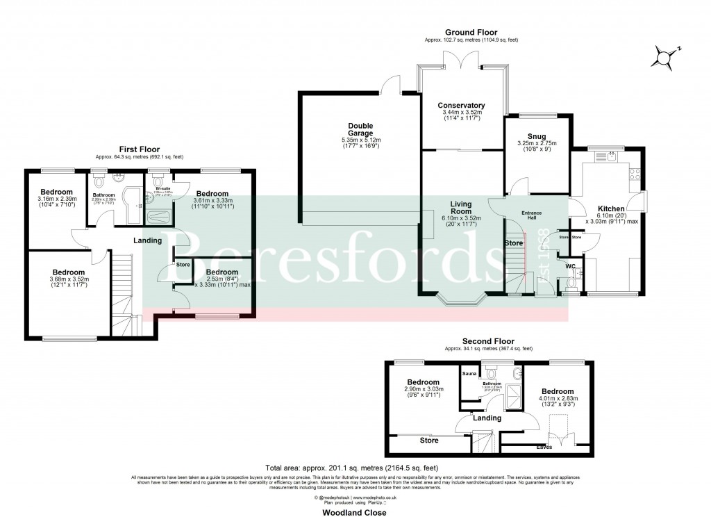 Floorplans For Woodland Close, Hatfield Peverel, Chelmsford, Essex, CM3