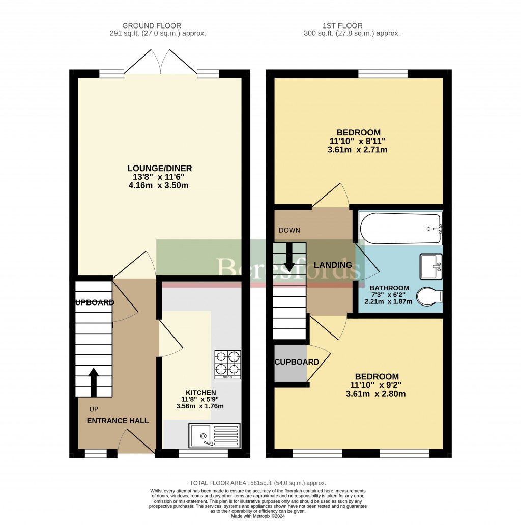 Floorplans For Spalt Close, Hutton, Brentwood, Essex, CM13