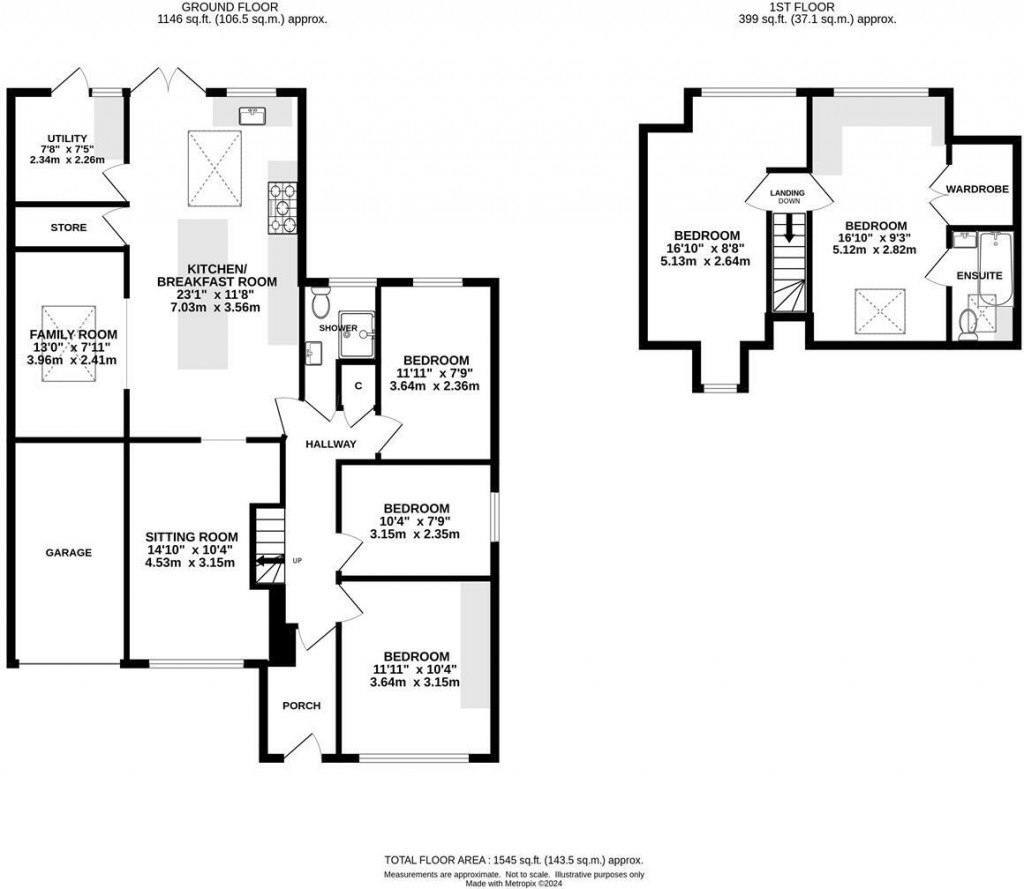 Floorplans For Mascalls Lane, Brentwood, Essex, CM14