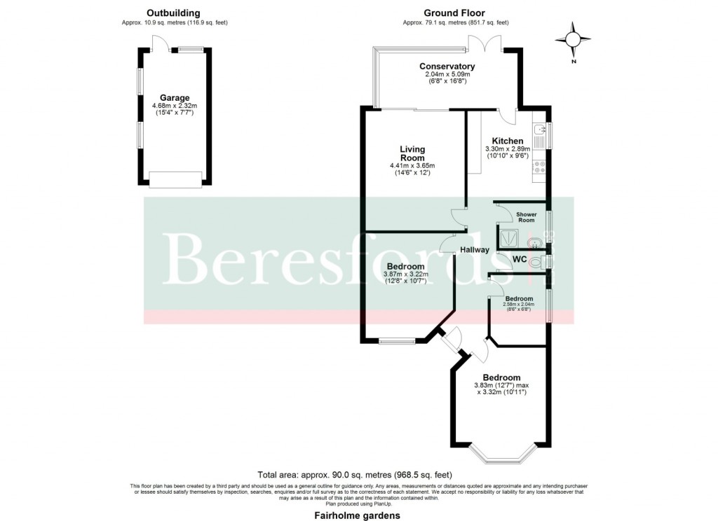 Floorplans For Fairholme Gardens, Upminster, RM14