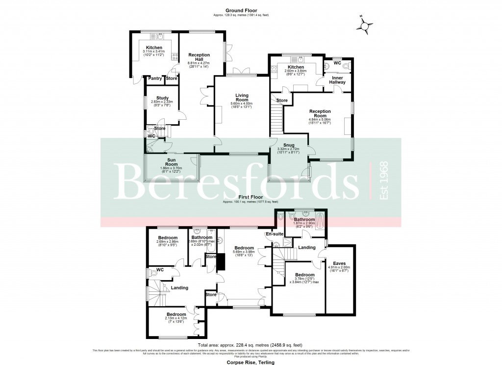 Floorplans For The Street, Terling, Chelmsford, Essex, CM3