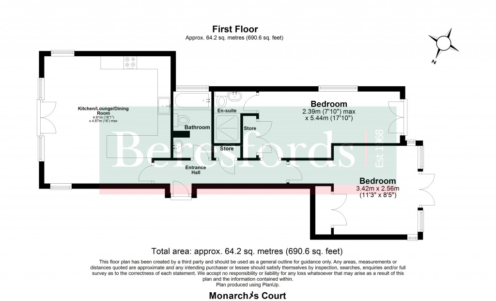 Floorplans For Monarch's Court, 8 Hearn Road, Romford, RM1
